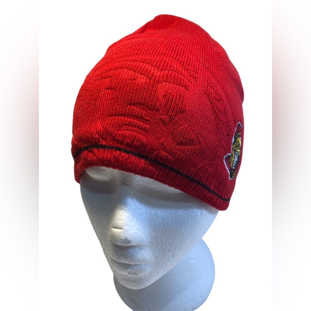 Ottawa Senators NHL Hockey Reversible Beanie Cap - Vintage Reebok Toque Hat 2010